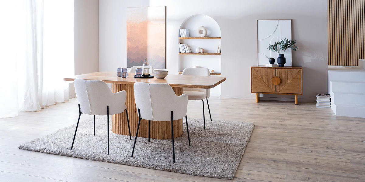 MASSIVER ESSTISCH - Akazie massiv - Braun, Akazienholz/Holz (100/200/76cm) - home24