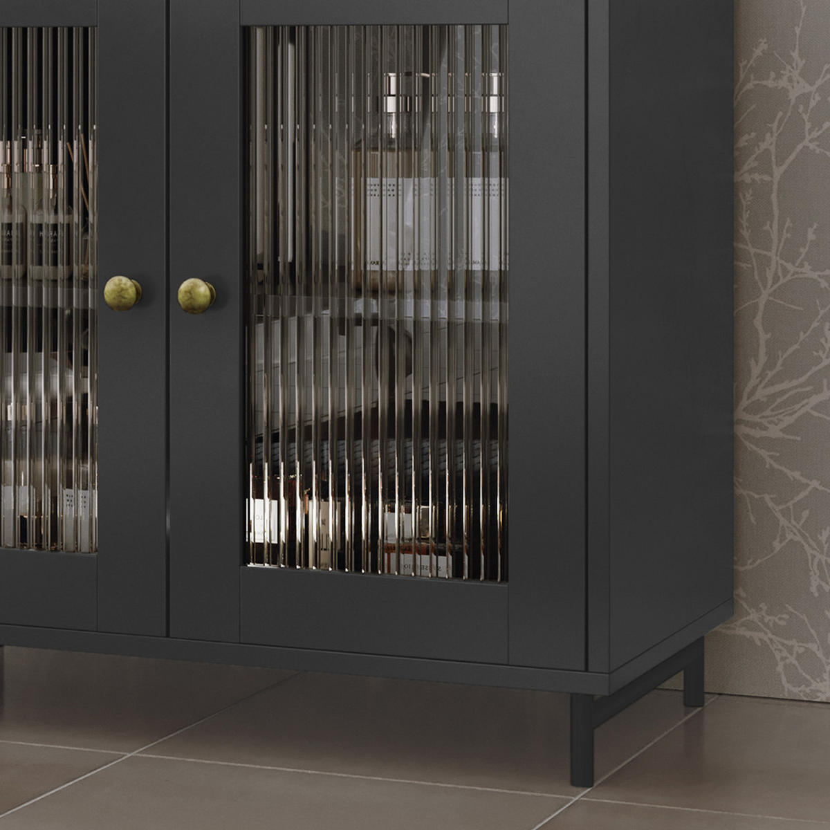 WASCHBECKENUNTERSCHRANK Malte Grau 60 x 58 cm - Grau, Holzwerkstoff (60/58/30cm) - Vicco