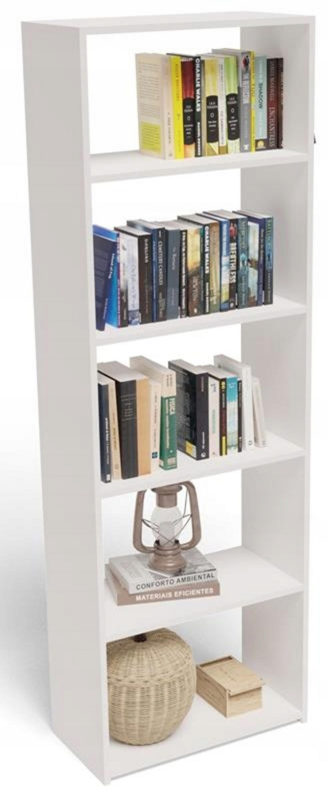 BÜCHERREGAL 60/30 EX3 Weiß 60/30/180 cm - Weiß, Holzwerkstoff (60/180/30cm) - Matkam Möbel