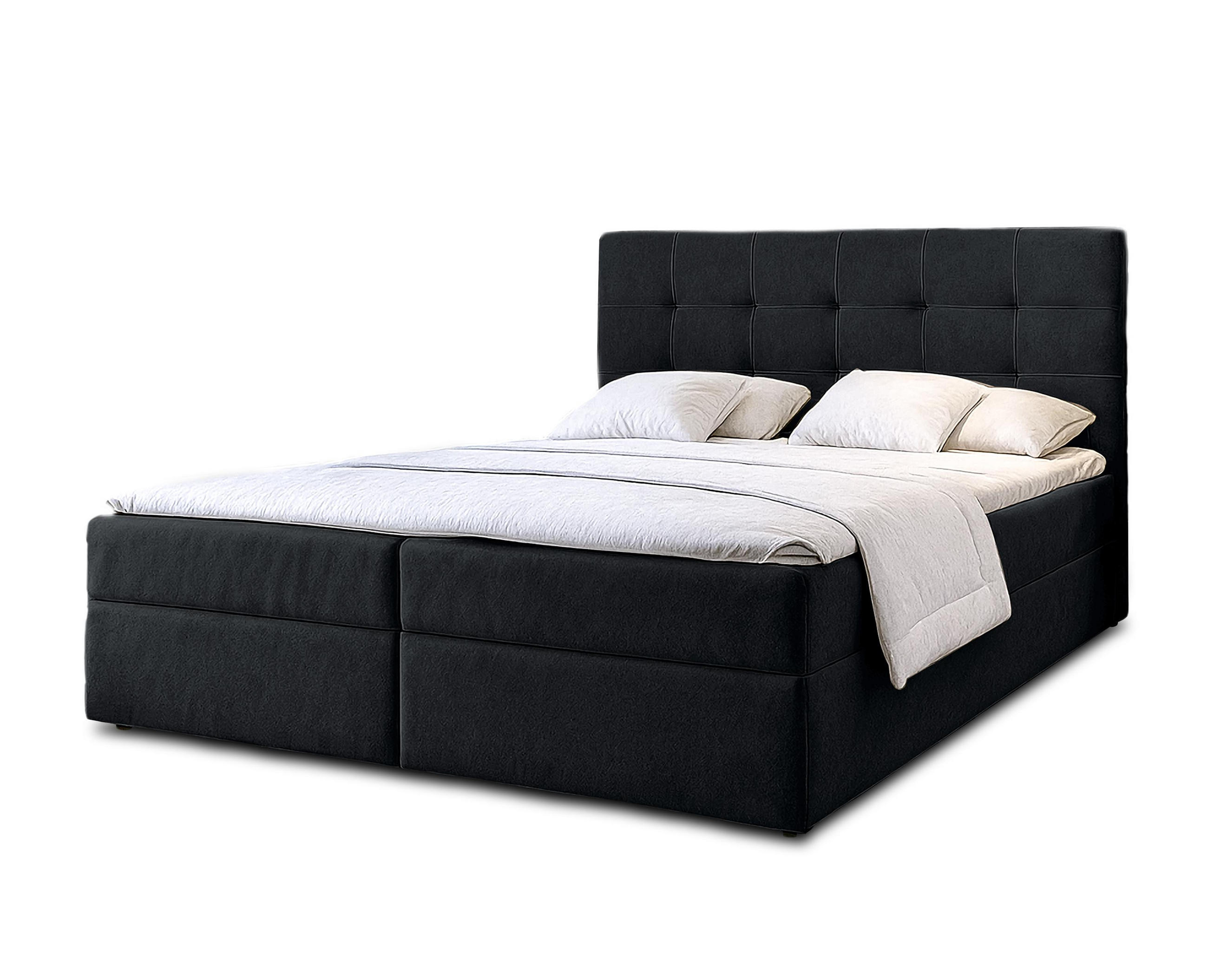 AX Living Boxbett Schwarz 180x200 cm
