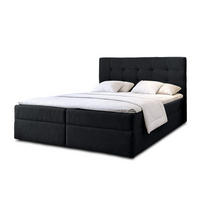 BOXBETT GECETENI 180x200 cm mit Bettkasten und Matratze - Schwarz - Schwarz, Holz/Holzwerkstoff (180/200cm) - AX Living