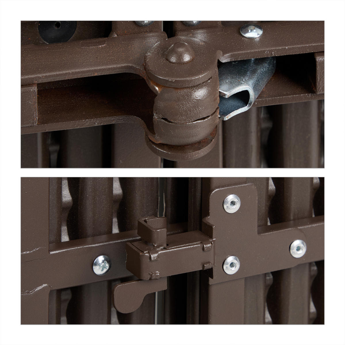 GARTENTISCH - Braun, Kunststoff/Metall (78/166/76cm) - Relaxdays