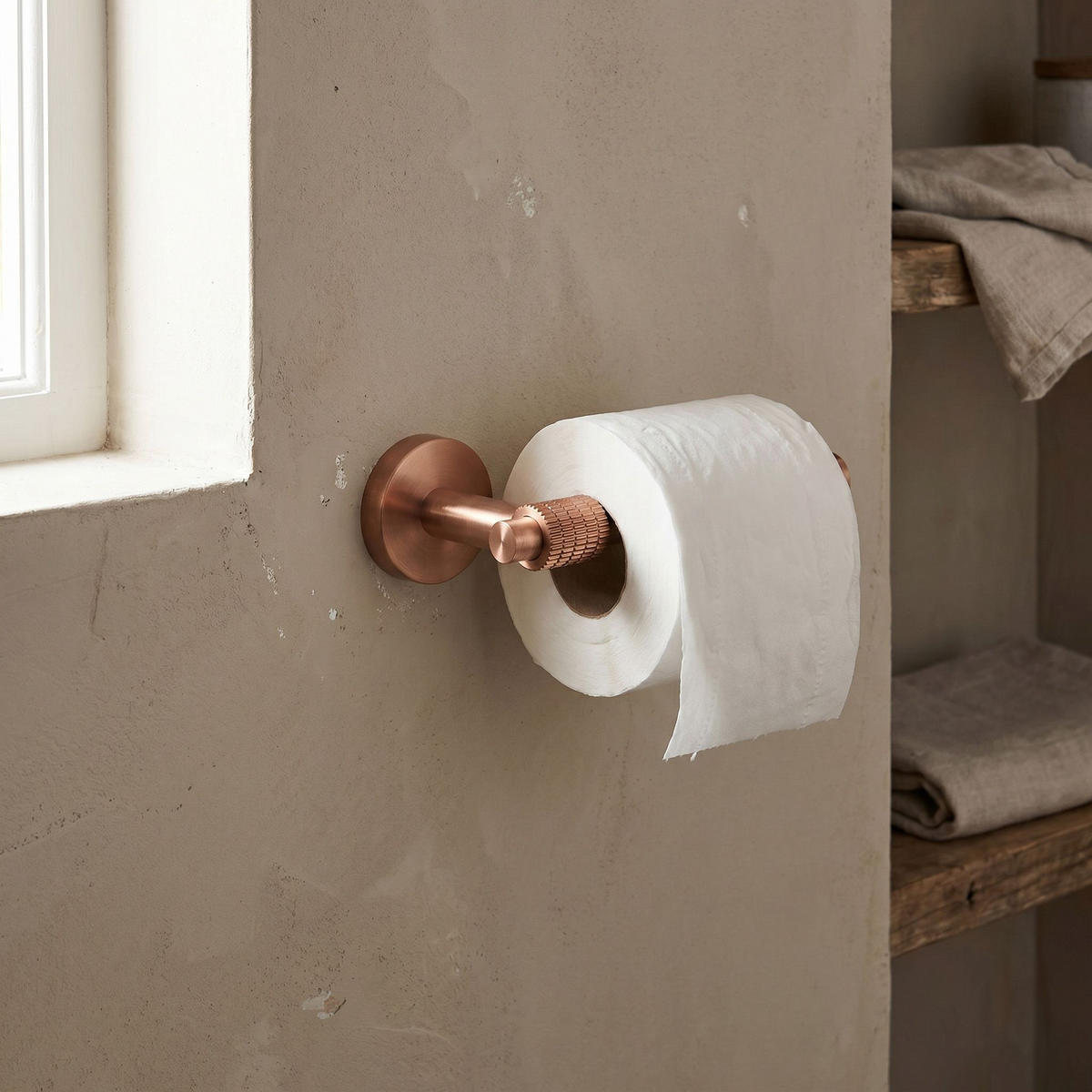 HALTER Für Toilettenpapier Rea 29105 Riwon Brush Copper - Kupferfarben, Metall (16/5/8.5cm) - REA