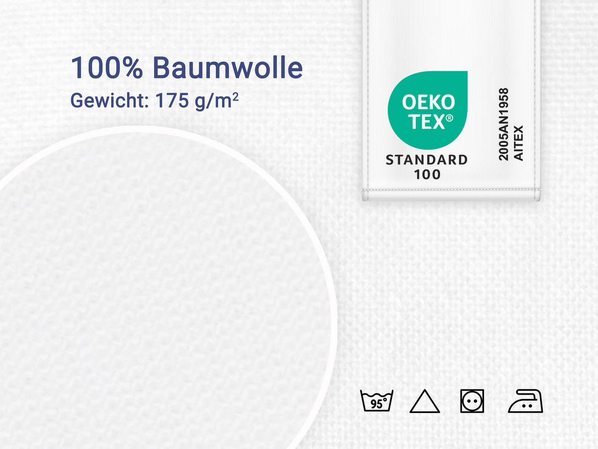 BETTLAKEN, 180x290 cm, 100% Baumwolle, Weiß - Weiß, Textil (180/290cm) - Zollner