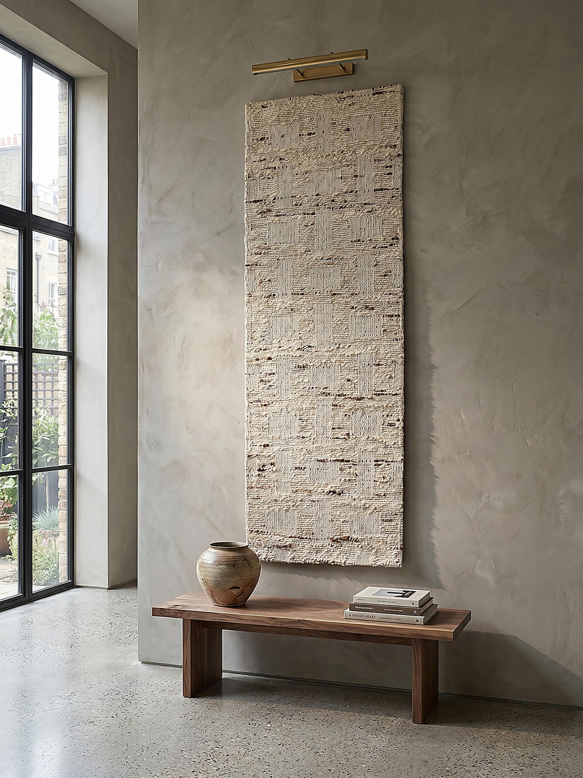 WOLLTEPPICH handgewebt ELIN, geometrisch, Natur, 80 x 300 cm - Beige, Textil (300/80cm) - KADIMA DESIGN