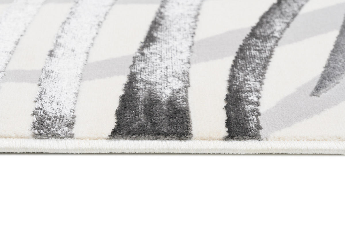 TEPPICH GOLDEN Creme Schwarz 160/230 cm - Creme/Schwarz, Kunststoff (160/230cm) - Tapiso