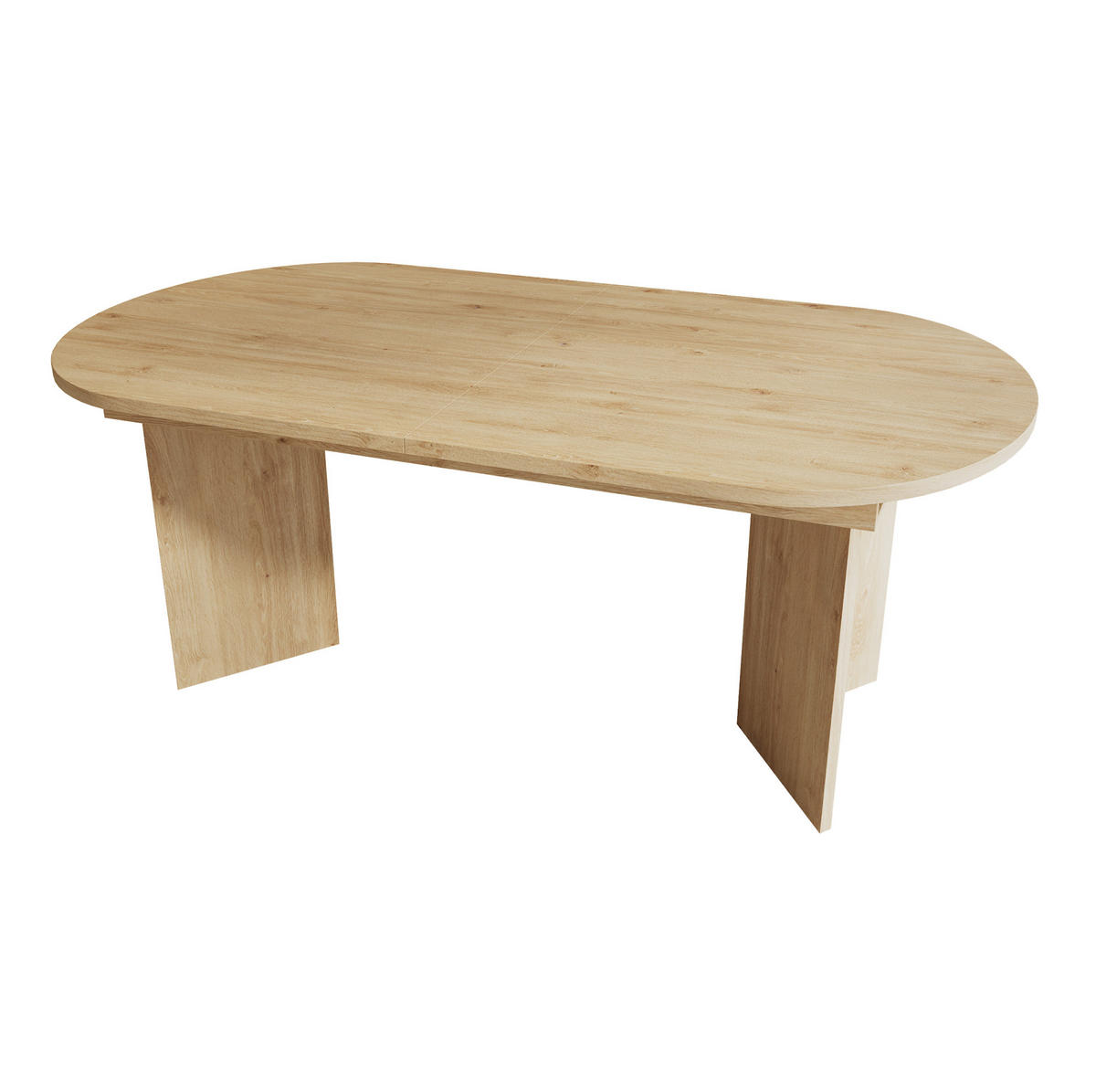 JEDILNA miza 160/200/90 cm z raztegljivim sistemom, 18 mm debela plošča in zaobljeni robovi, Hrast - barve hrasta, leseni material (200/90/75cm) - Redom