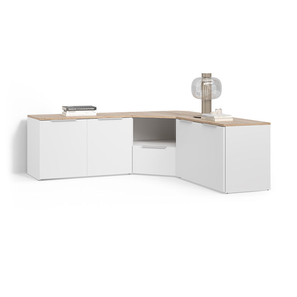 WOHNWAND Piave Weiß 3 Teile - Weiß, Holzwerkstoff (68/50/38.2cm) - Livinity®