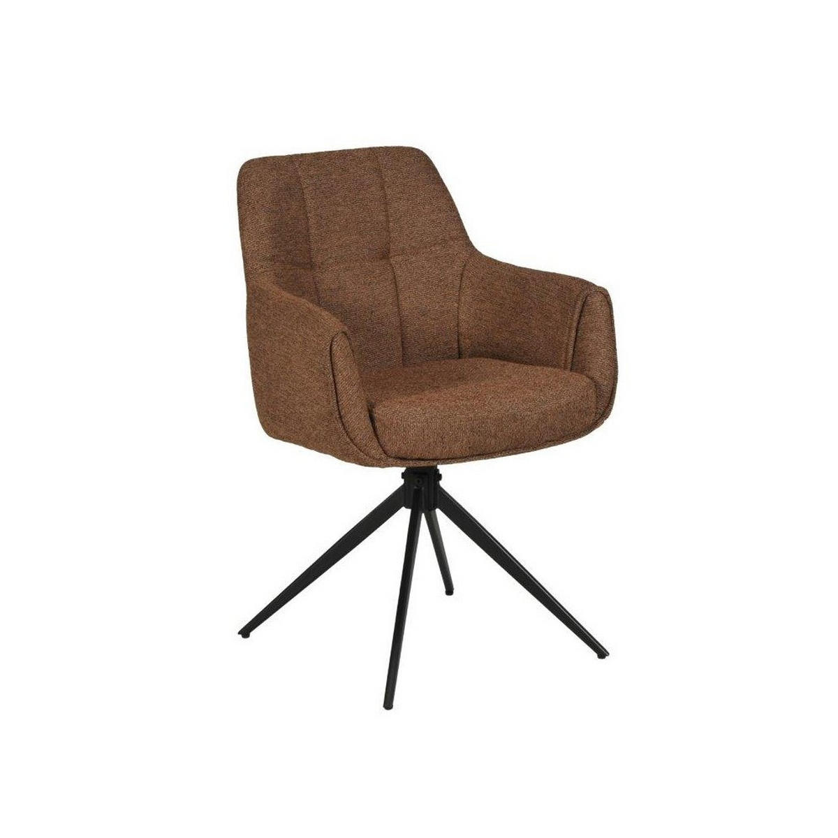 DREHSTÜHLE 2-er SET/ LINEA - Braun - Braun, Textil (60/87/58cm) - Weber Industries