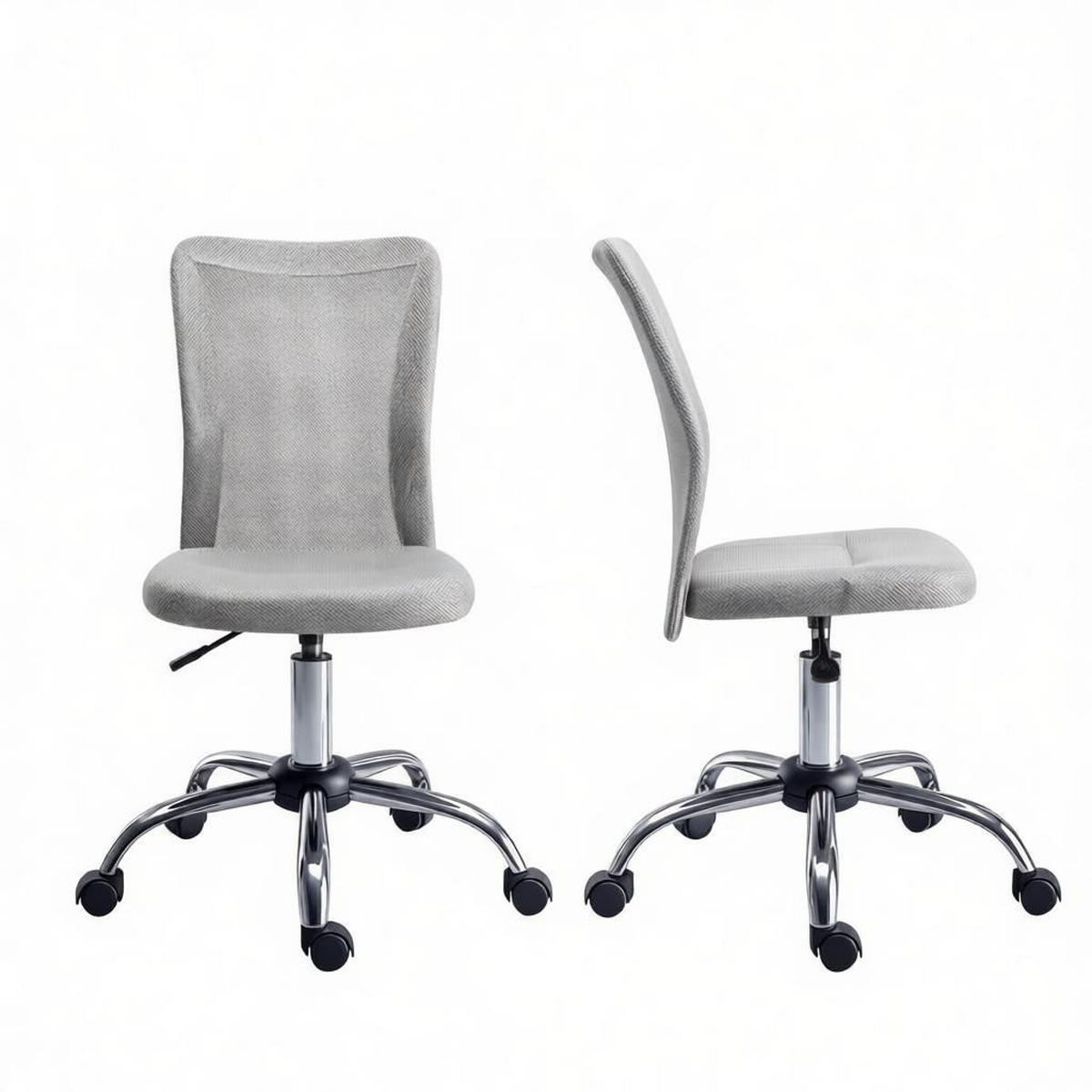 DREHSTUHL moderner Drehstuhl für Homeoffice 90 bis 100 cm - Grau, Textil (43/90/58cm) - Gisaae