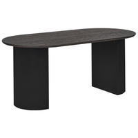 ESSTISCH Schwarz Savory - Schwarz, Holzwerkstoff (180/90/75cm) - Beliani