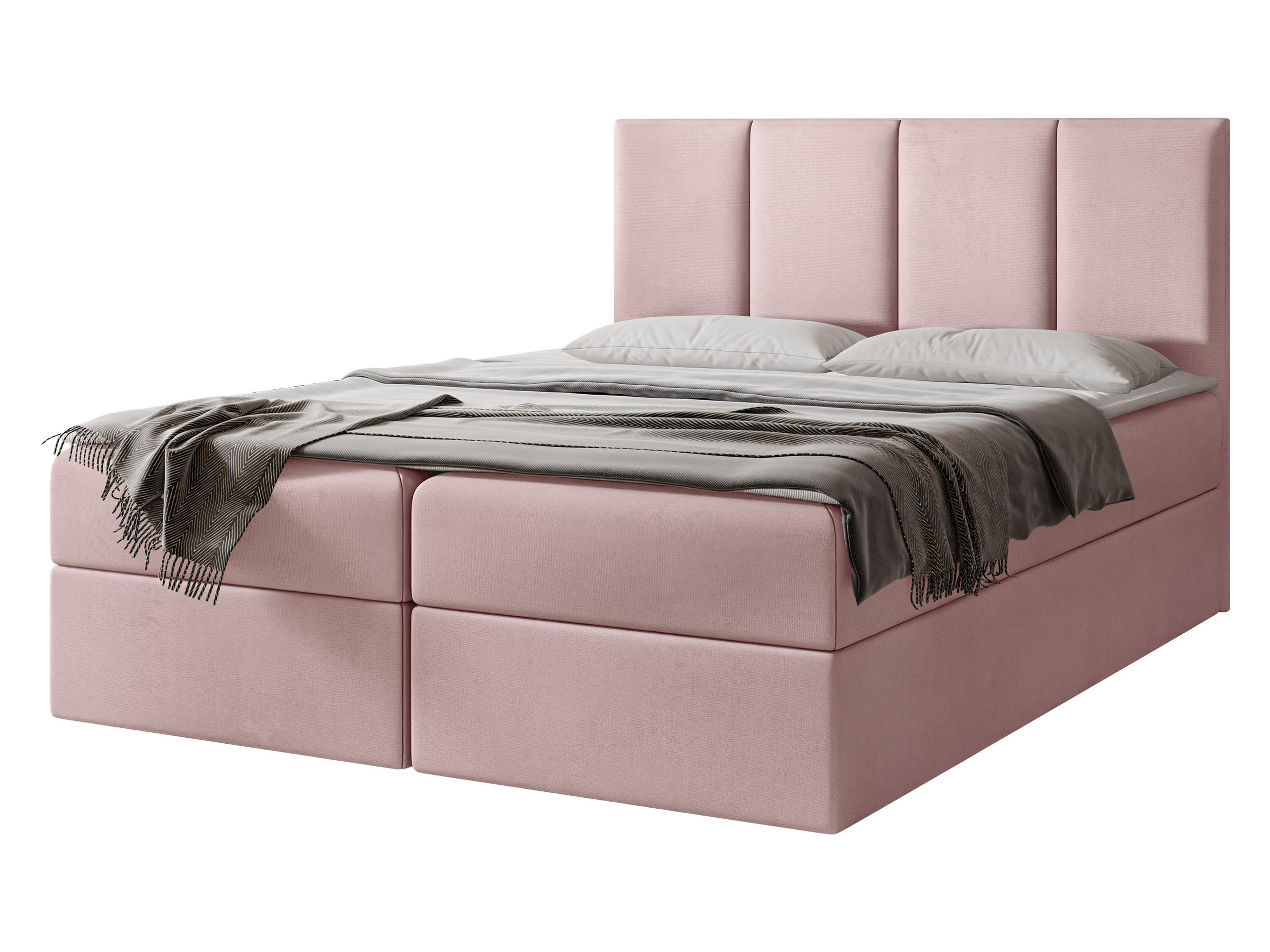 BOXBETT Rebos - H3 - Rosa, Holz/Textil (140/200cm) - MIRJAN24