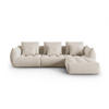 ECKSOFA modular links Bloom aus Samt ecru 2 Sitzplätze - Ecru, Textil (216/332cm) - Micadoni