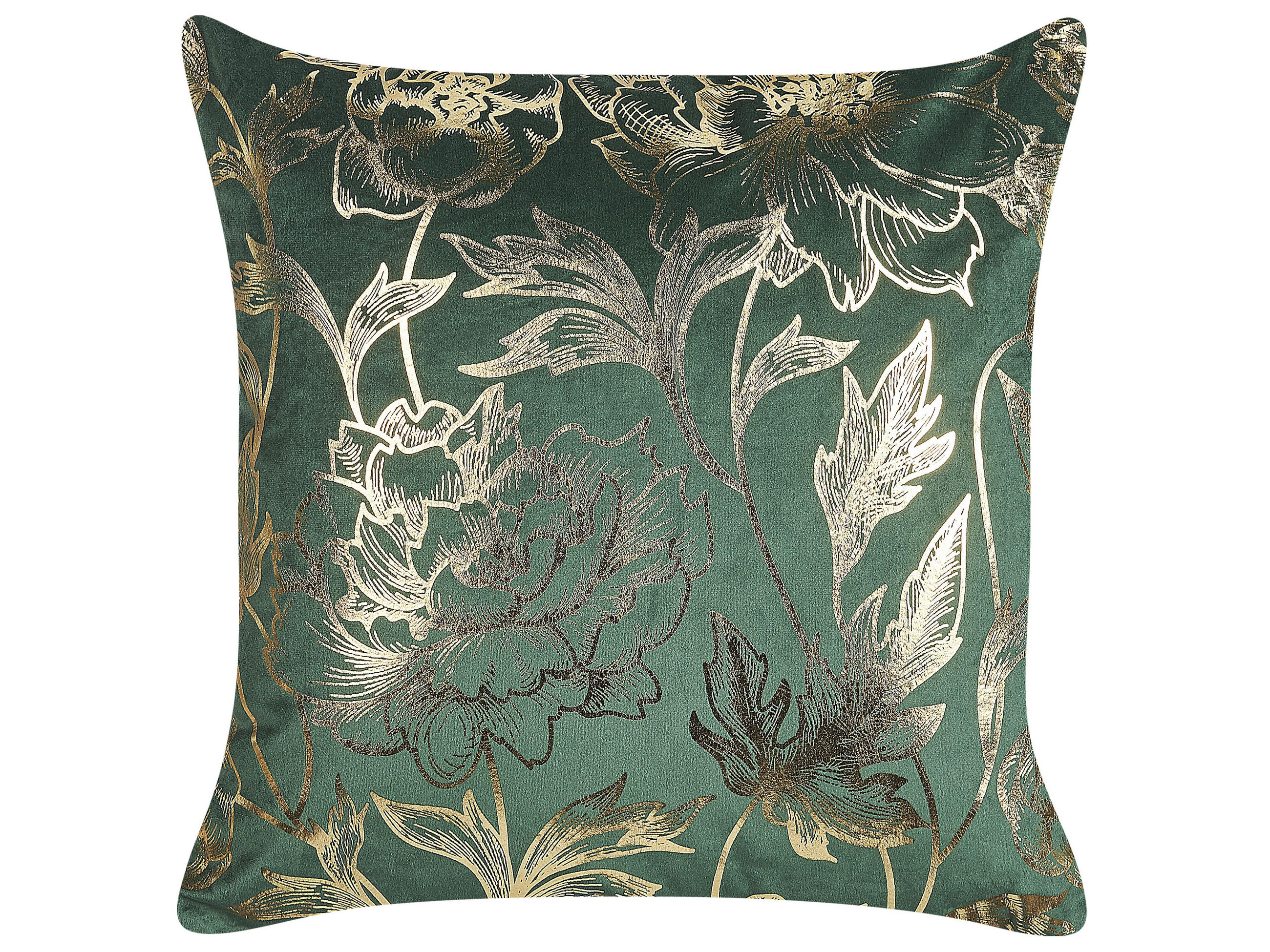 DEKOKISSEN 2er-Set Smaragdgrün 45/45 cm Daffodil - Smaragdgrün, Textil (45/45cm) - Beliani