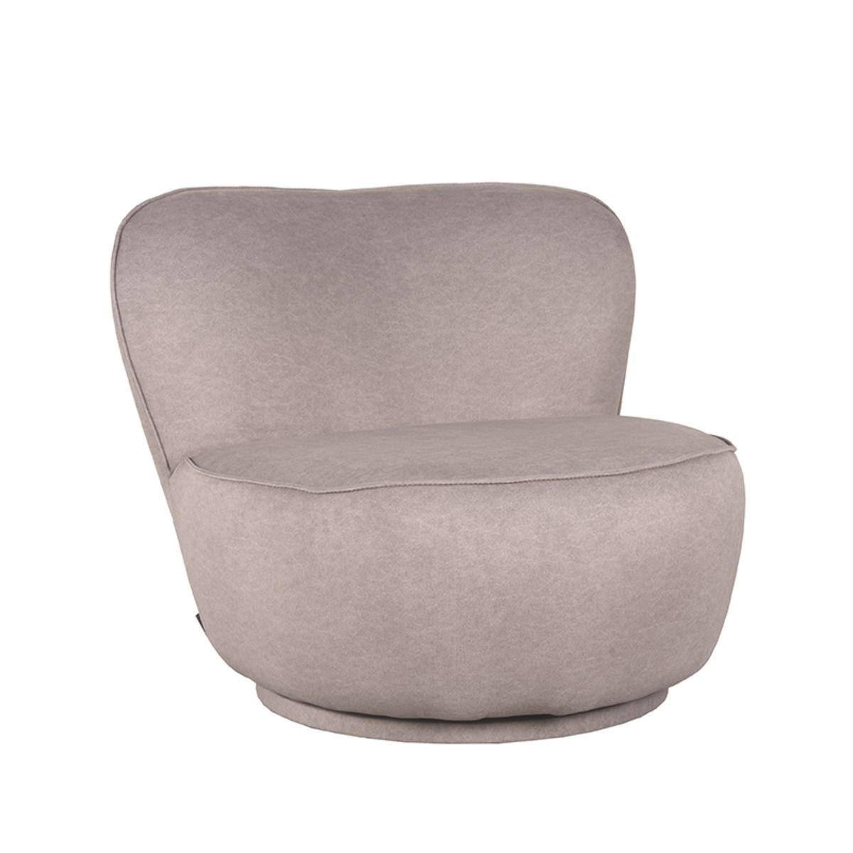 SESSEL Bunny Taupe 90/90/75 cm - Taupe, Textil (90/75/90cm) - LABEL51