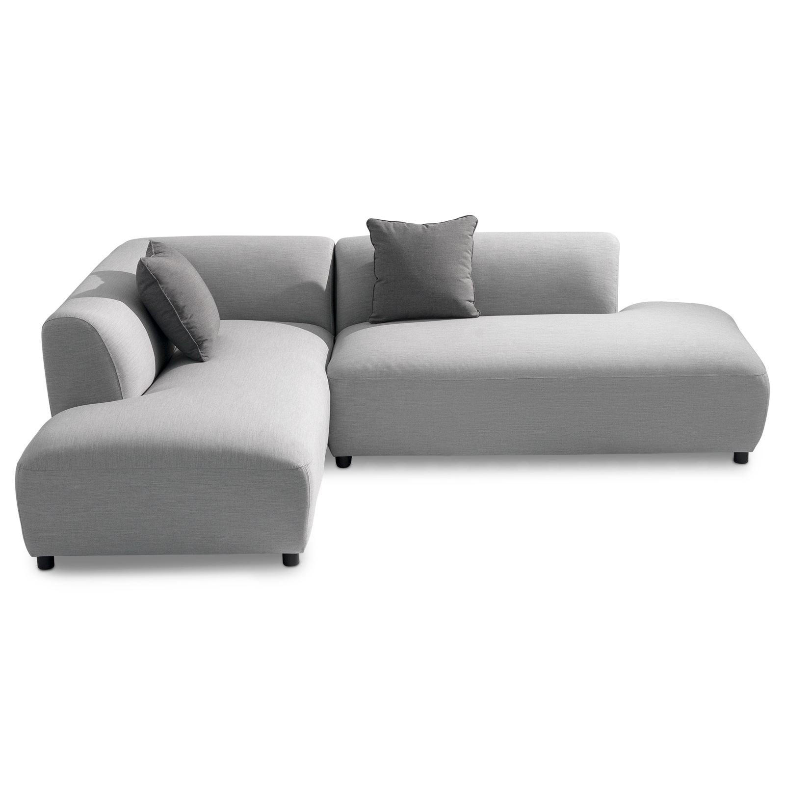 GARTENSOFA CALABRIA - Hellgrau, Kunststoff (251/74/193cm) - IDIMEX