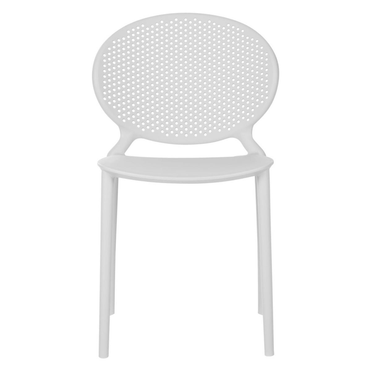 GARTENSTUHL 4er-Set Kunststoff Grau - Grau, Kunststoff (41/77/48cm) - Homestyle4u