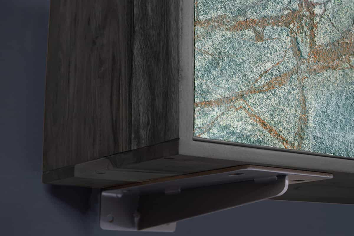 TV-LOWBOARD MOUNTAIN SOUL Akazie 160cm - Multicolor/Schwarz, Holz/Stein (160/29/33cm) - riess-ambiente