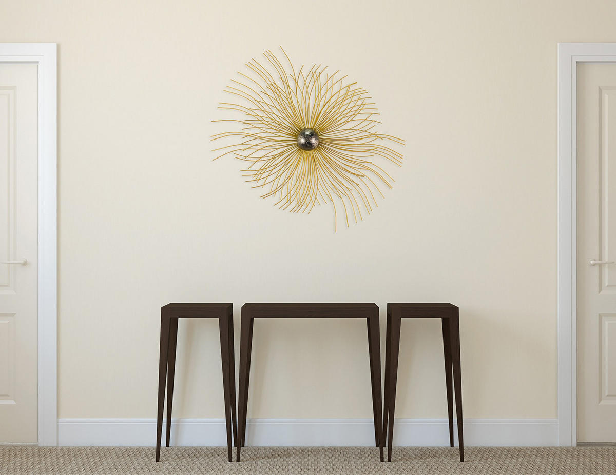 WANDDEKO Gold 80/65 cm - Goldfarben, Metall (2.46/65/11cm) - KUNSTLOFT