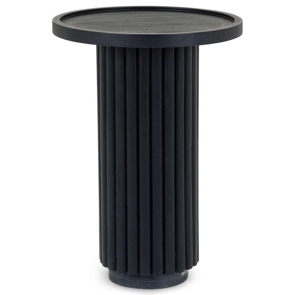 BEISTELLTISCH BEJA schwarz - Schwarz, Naturmaterialien/Holz (38/38/53cm) - IDIMEX