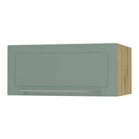 KLAPPHÄNGESCHRANK Kvantum W6B/80 Mint Matt / Eiche Artisan Matt 80 / 59 / 36cm - Eiche Artisan/Mintgrün, Holz/Holzwerkstoff (80/36/59cm) - Feldmann-Wohnen