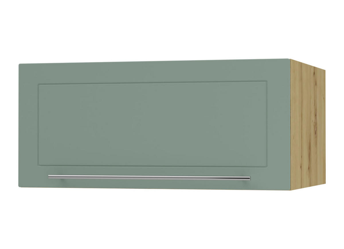 KLAPPHÄNGESCHRANK Kvantum W6B/80 Mint Matt / Eiche Artisan Matt 80 / 59 / 36cm - Eiche Artisan/Mintgrün, Holz/Holzwerkstoff (80/36/59cm) - Feldmann-Wohnen