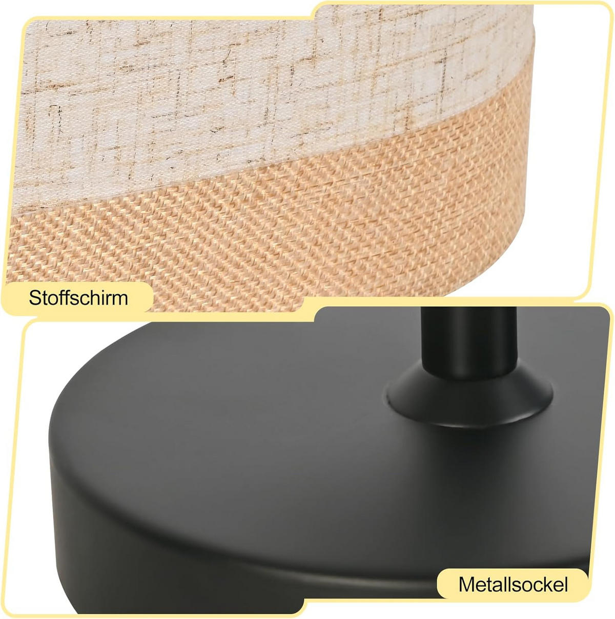 TISCHLEUCHTE BRAUNSCHWEIG Ⅲ 28/21/45 cm - Schwarz, Metall (28/21/45cm) - Nettlife