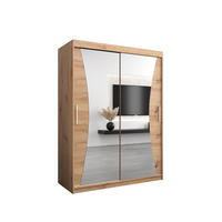 SCHWEBETÜRENSCHRANK 200/150/62 2-türig - Silberfarben/Eiche Artisan, Holz/Kunststoff (150/200/62cm) - Abiks Möbel