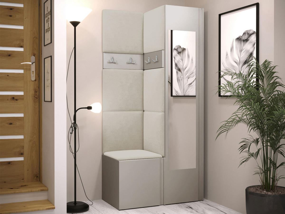 GARDEROBEN-SET Orion XXV - Kaschmir/Beige, Holzwerkstoff/Kunststoff (82/186/46cm) - MIRJAN24