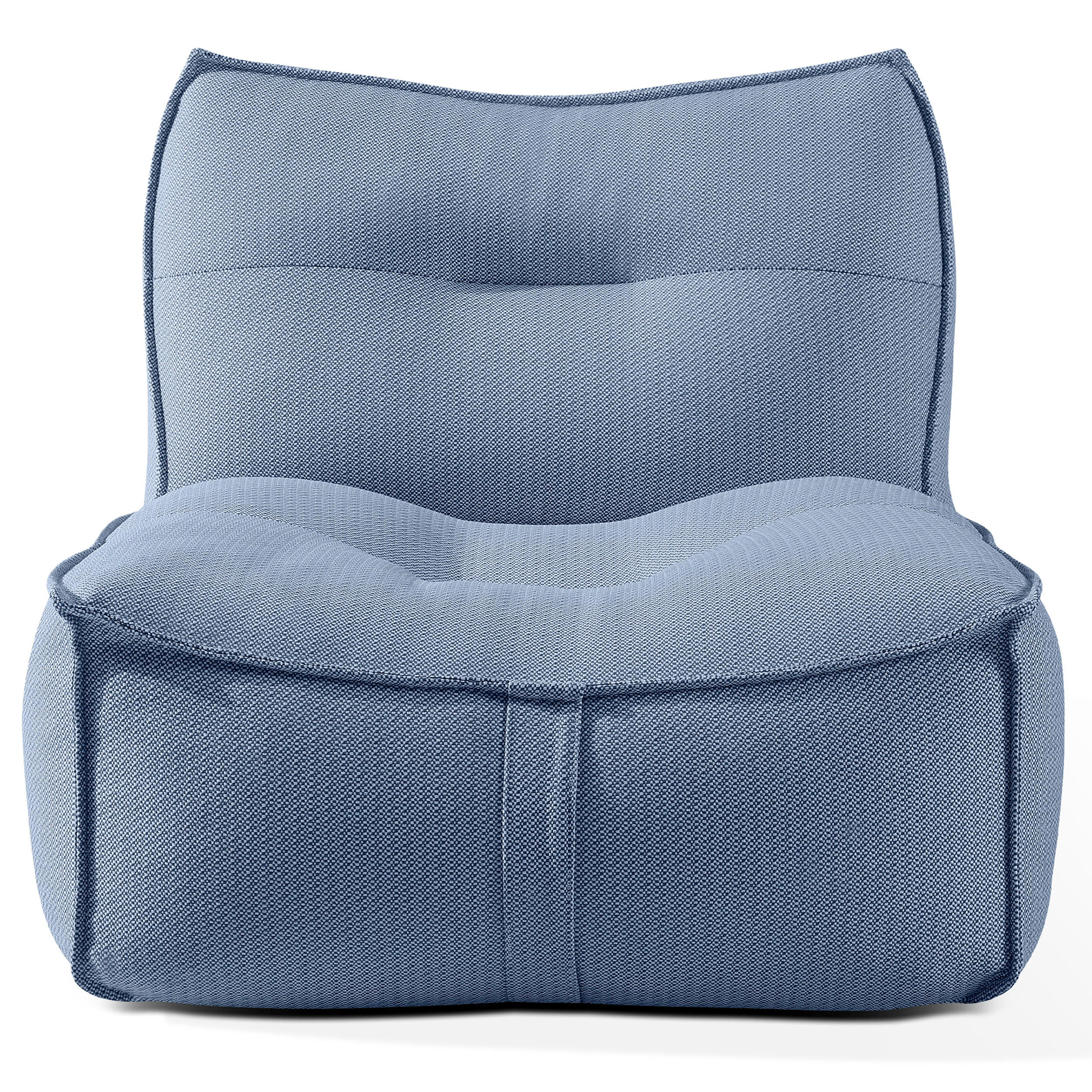 GARTENSESSEL LOVIA Lounge-Sessel, Marineblau/Weiß - Dunkelblau, Textil (90/82/106cm) - KONSIMO®