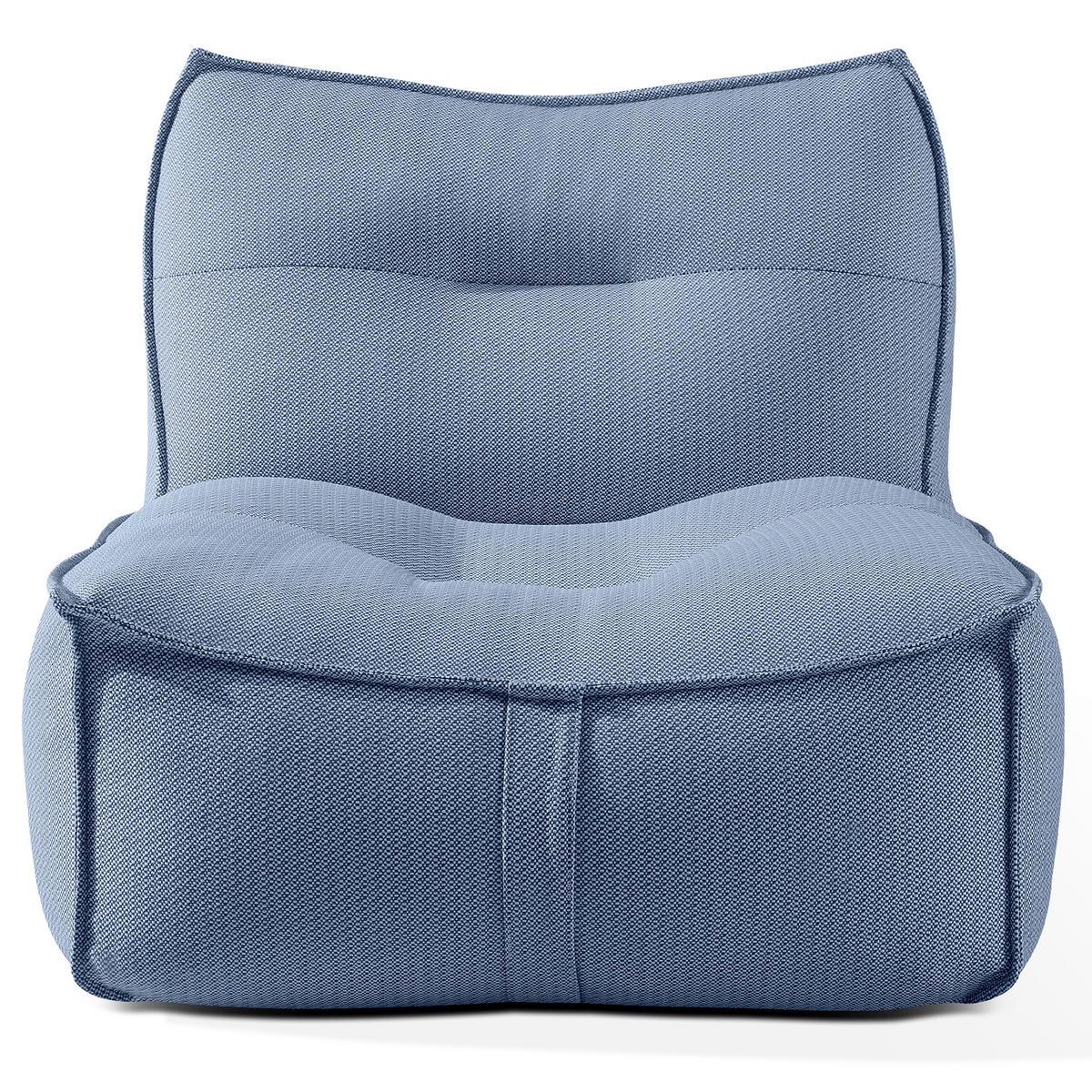 GARTENSESSEL LOVIA Lounge-Sessel, Marineblau/Weiß - Dunkelblau, Textil (90/82/106cm) - KONSIMO®