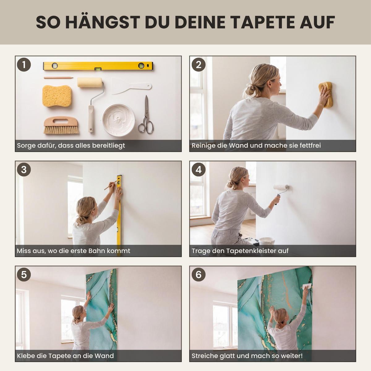 TAPETE - Gold - Marmor - Grün - Luxus - Marmoroptik - Grau - 180x280 cm - Grün, Papier (180/280cm) - OnlyWow