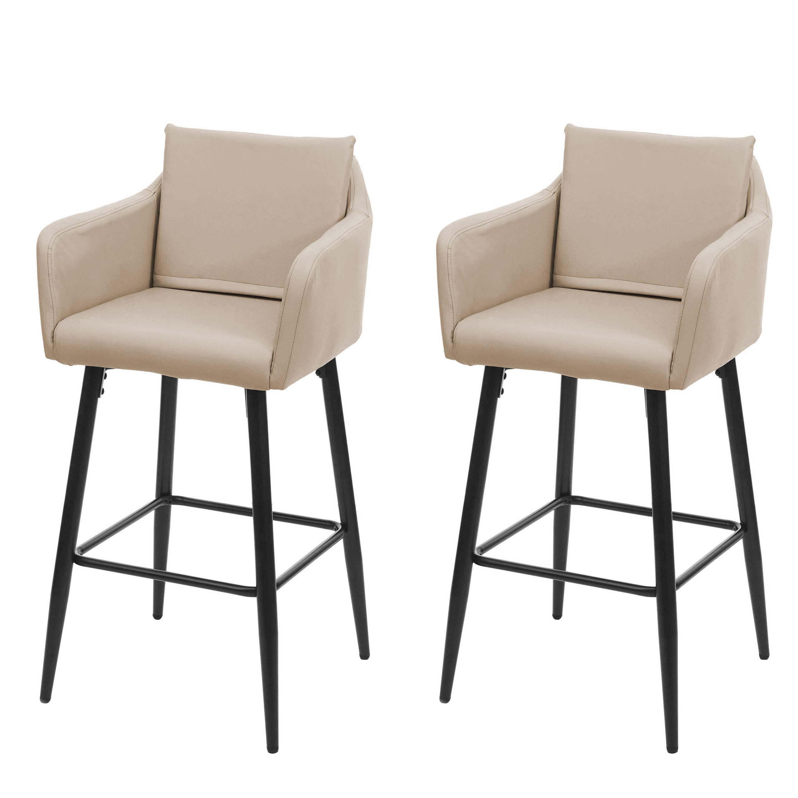 BARHOCKER Beige 2er-Set - Beige, Textil (54/105/53cm) - MCW