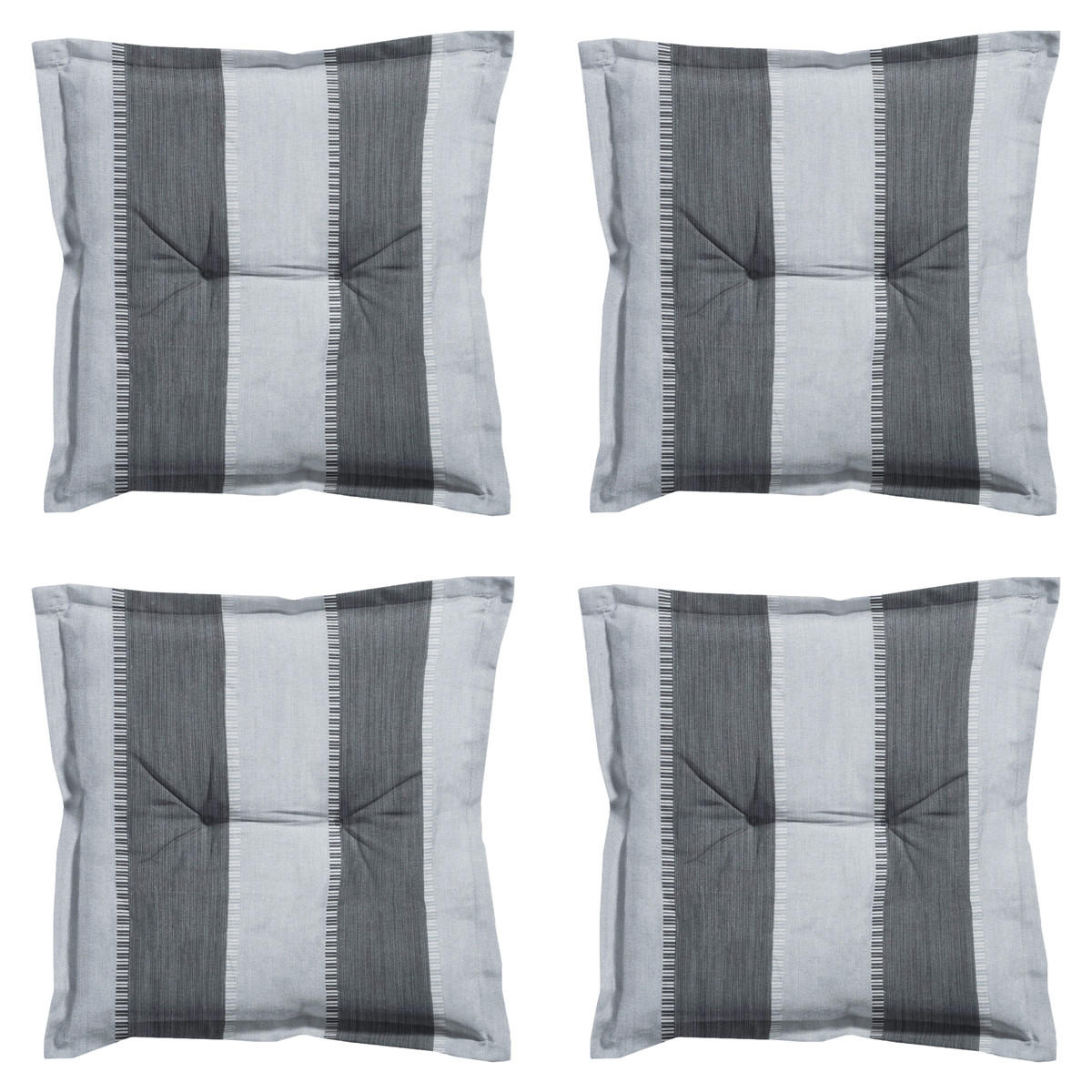 SITZKISSEN Banda 50/50 cm 4er-Set - Grau, Textil (50/5/50cm) - Madison