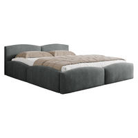 POLSTERBETT Mirala - Eichefarben/Grau, Holz/Textil (140/200cm) - MIRJAN24