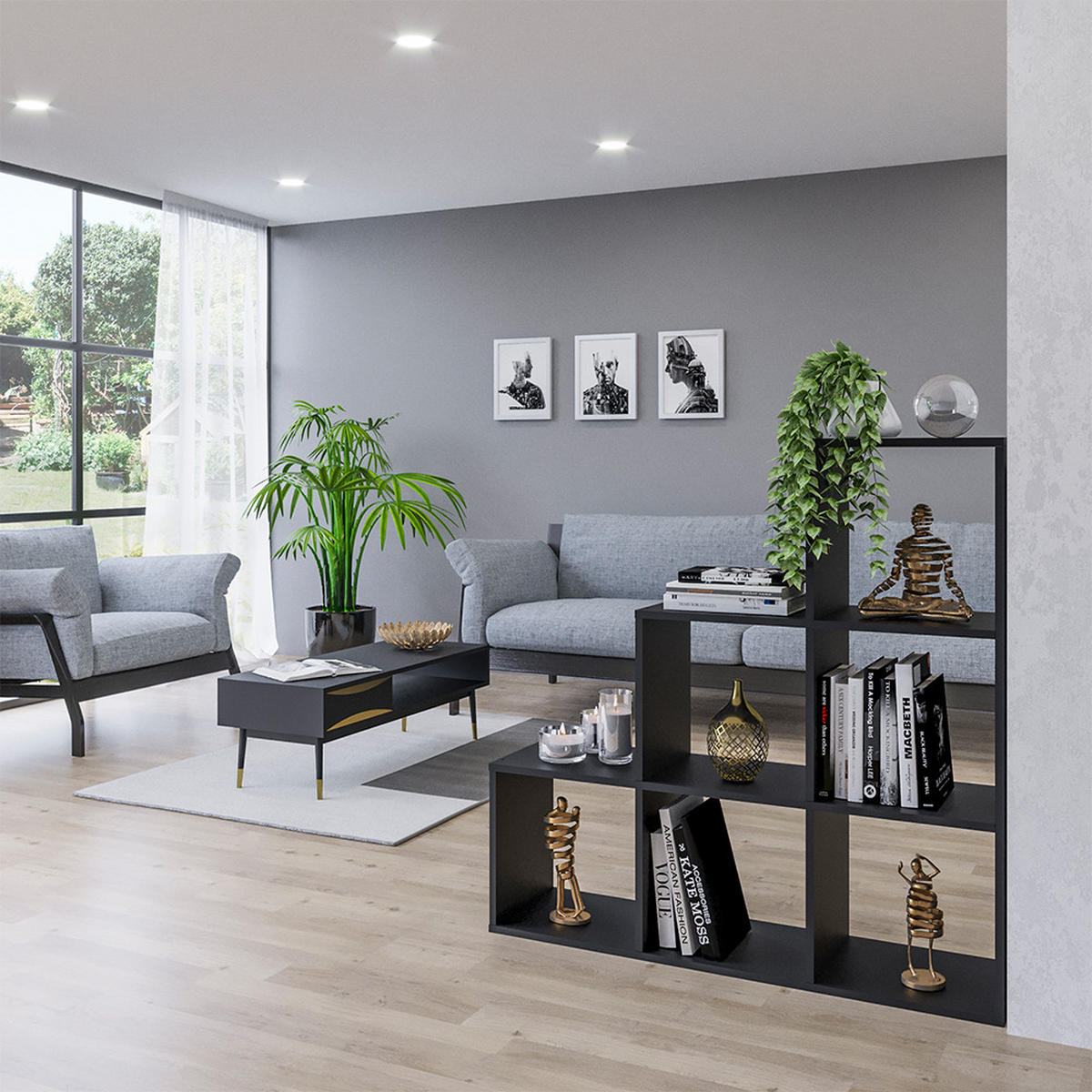 Schwarz, Holzwerkstoff (107.2/107.8/29cm) - Vicco