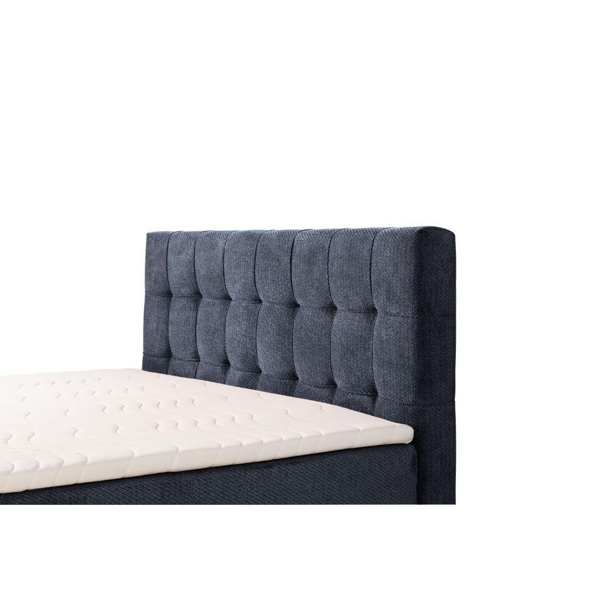 BOXBETT Royal mit Bonnelmatratze und Topper, 140x200, Dunkelgrau - Dunkelgrau, Holzwerkstoff/Kunststoff (140/200cm) - AN-Moebel 4u