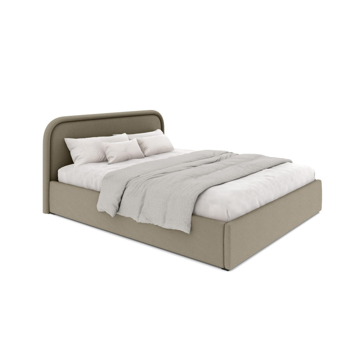 POLSTERBETT Juko 180x200 cm, Braun - Braun, Textil (180/200cm) - Fedve
