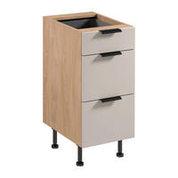 UNTERSCHRANK D40S3 AX – Sorento Beige Sonoma Eiche – Beige / Sonoma Eiche - Beige/Sonoma Eiche, Holzwerkstoff (40/87/52cm) - ROYAL24_MARKT
