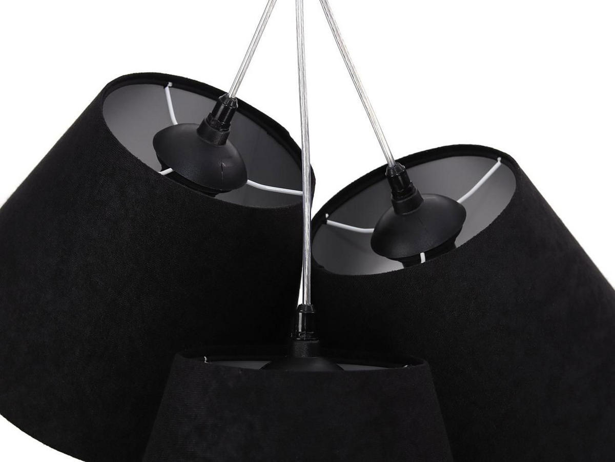 HÄNGELEUCHTE Schwarz 26/19 cm - Silberfarben, Kunststoff (26/0.8/19cm) - ONZENO