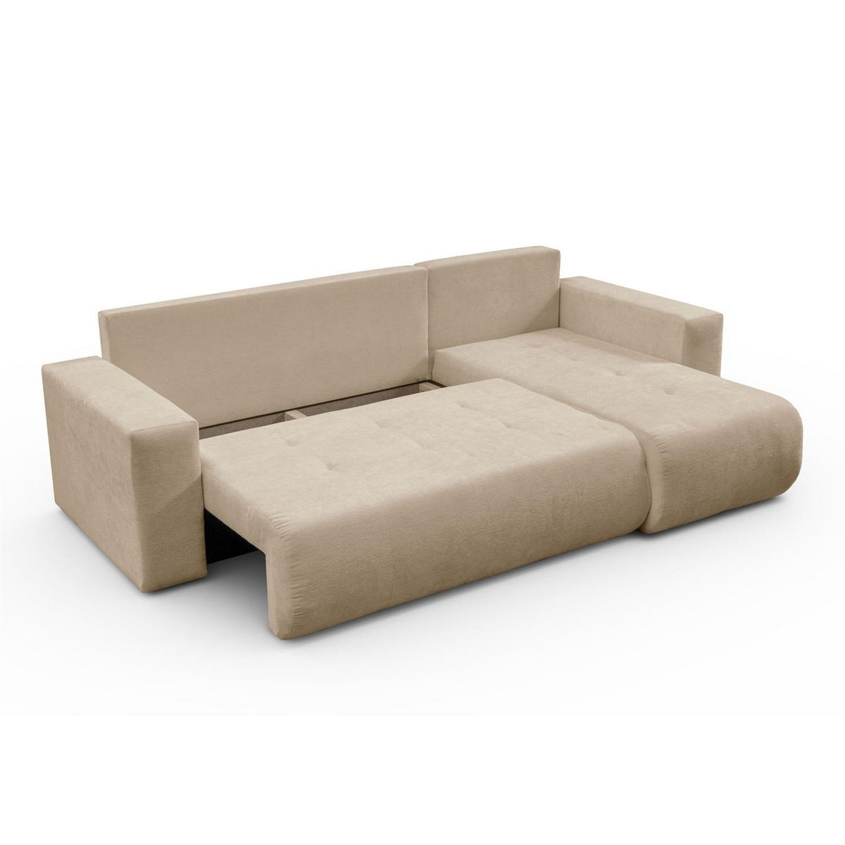 ECKSOFA CLOUD II L mit Schlaffunktion, Vibe 07 - Beige, Textil (247/152cm) - Lookway