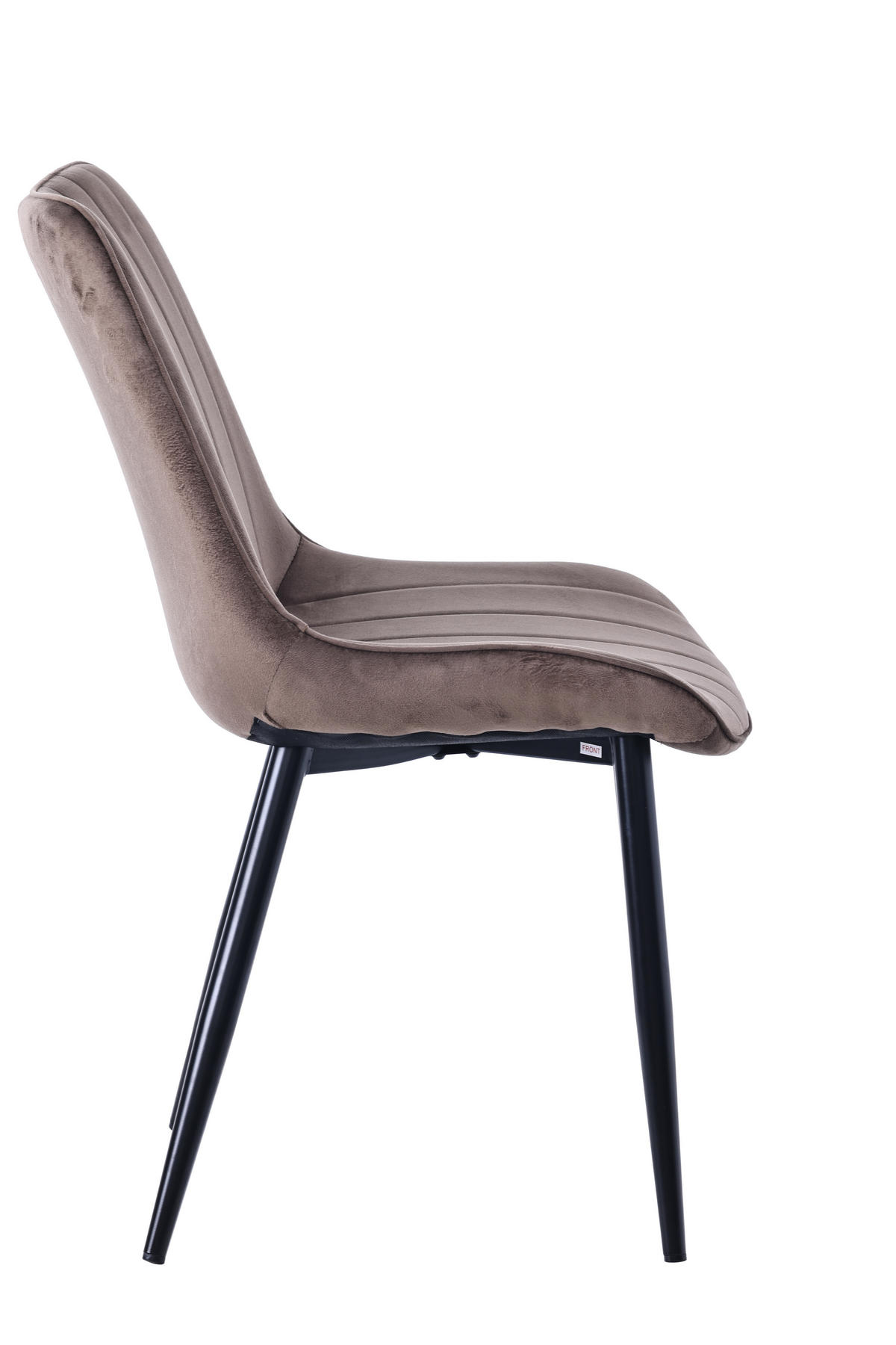STUHL-SET 4 Stück Samt-YZ1 - Mokka, Textil/Metall (53/88/62.5cm) - HOMAVO