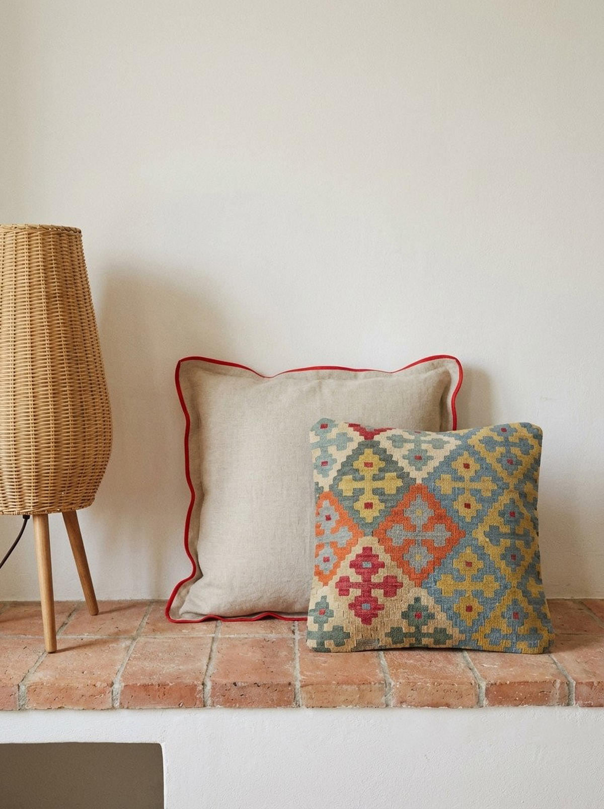 KELIM-KISSEN Mehrfarbig 65/65 cm Schurwolle - Multicolor, Textil (65/65cm) - Looma
