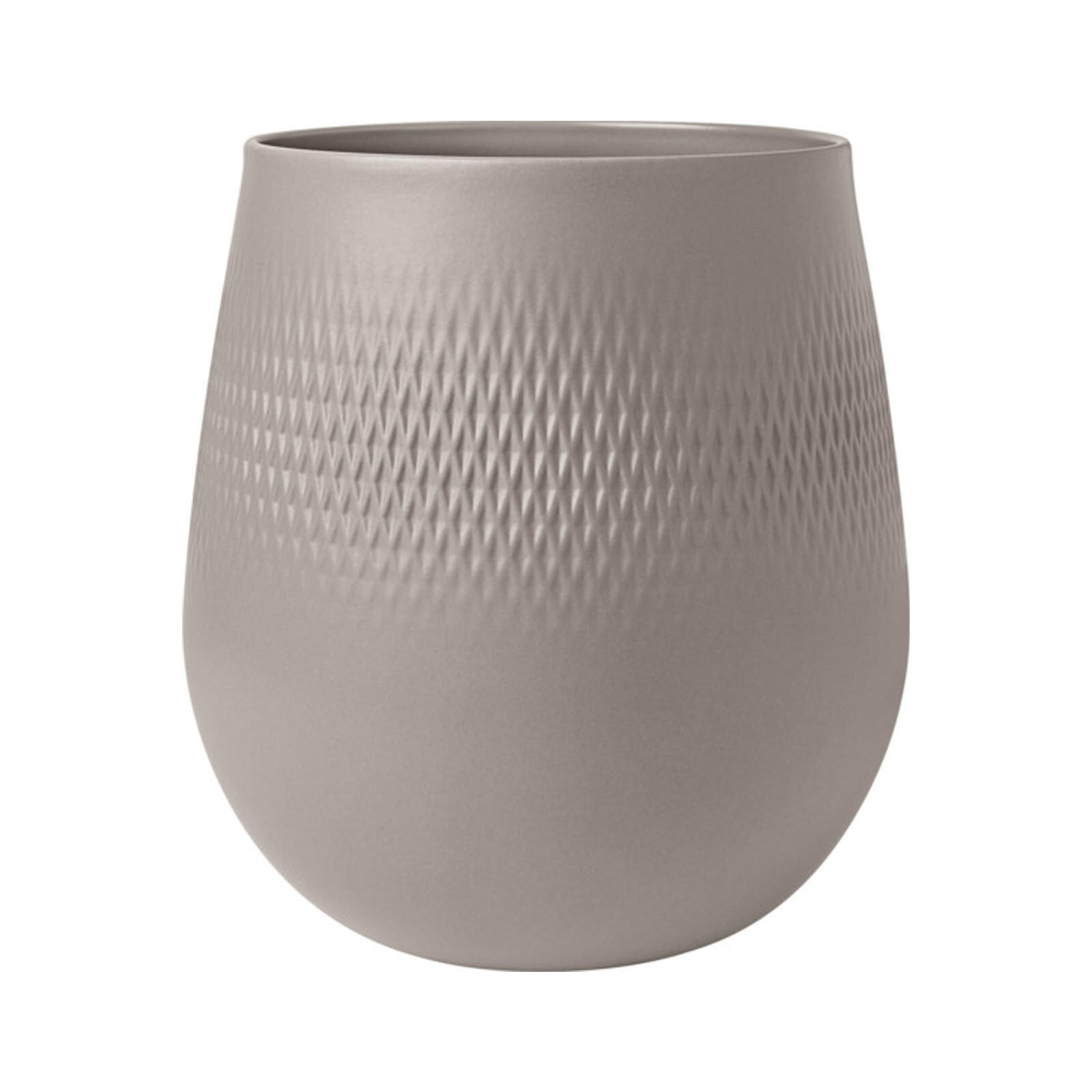 VASE Manufacture Collier Taupe 23 cm - Taupe, Keramik (22.5cm) - Villeroy & Boch