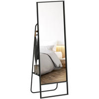 STANDSPIEGEL DE-09724 Schwarz - Schwarz, Metall (50/157/38cm) - ComfortXL