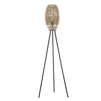 TRIPOD STEHLAMPE KIKO - Natur, Tripod Stehlampe - Naturfarben, Textil (40/46/154.5cm) - Home Deluxe