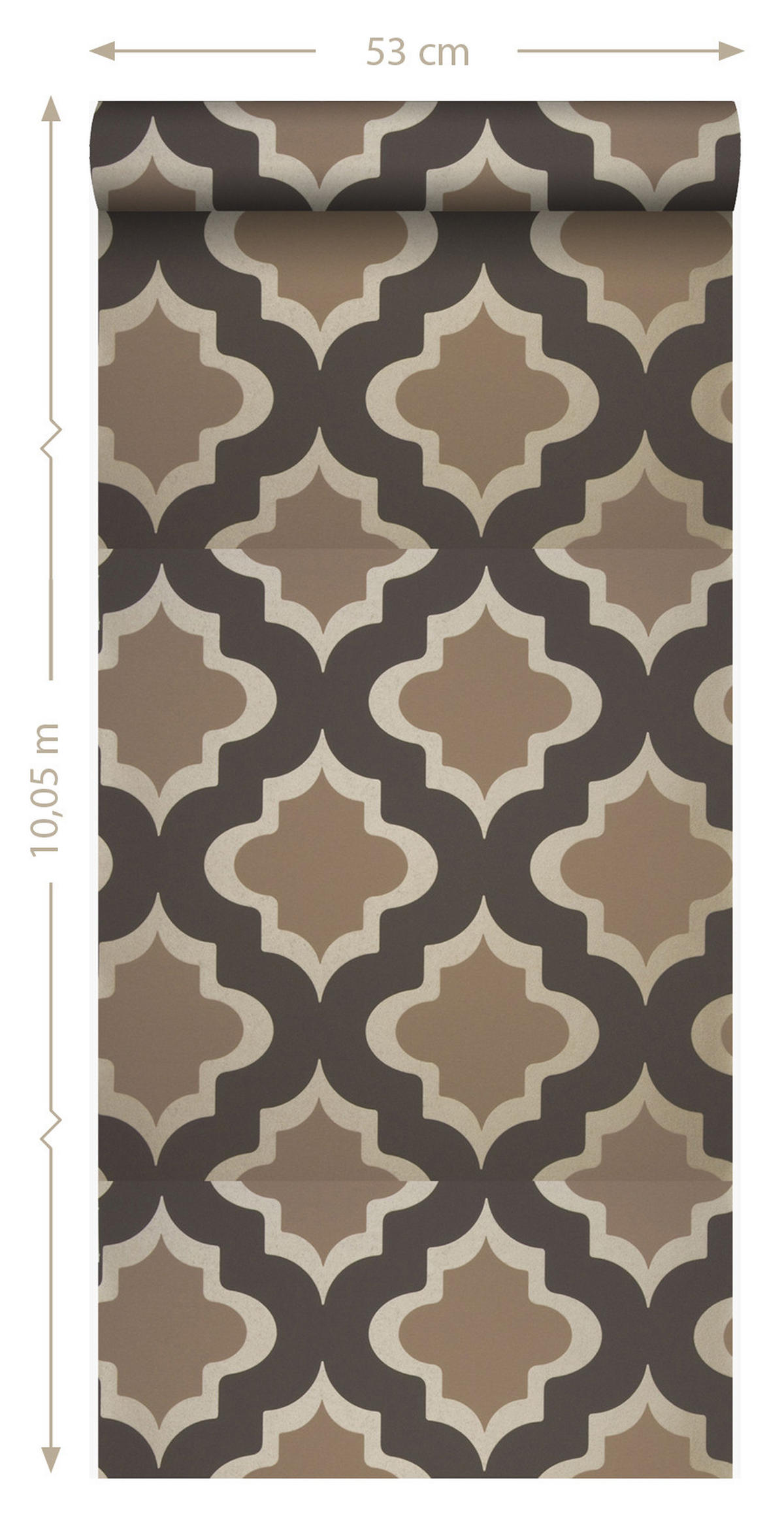 TAPETE Kasbah-Motiv 52 cm x 10.05 m - Gelb, Papier (52/1000cm) - Origin Wallcoverings