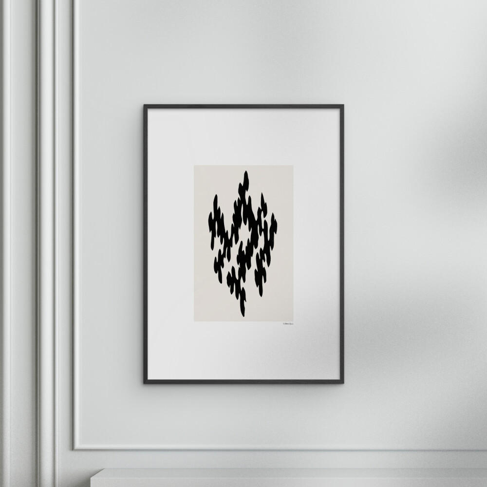 POSTER mit Rahmen Arch Atelier - La Collection Japonaise - 03 - Schwarz, Holz/Papier (30/40cm) - Poster&Frame