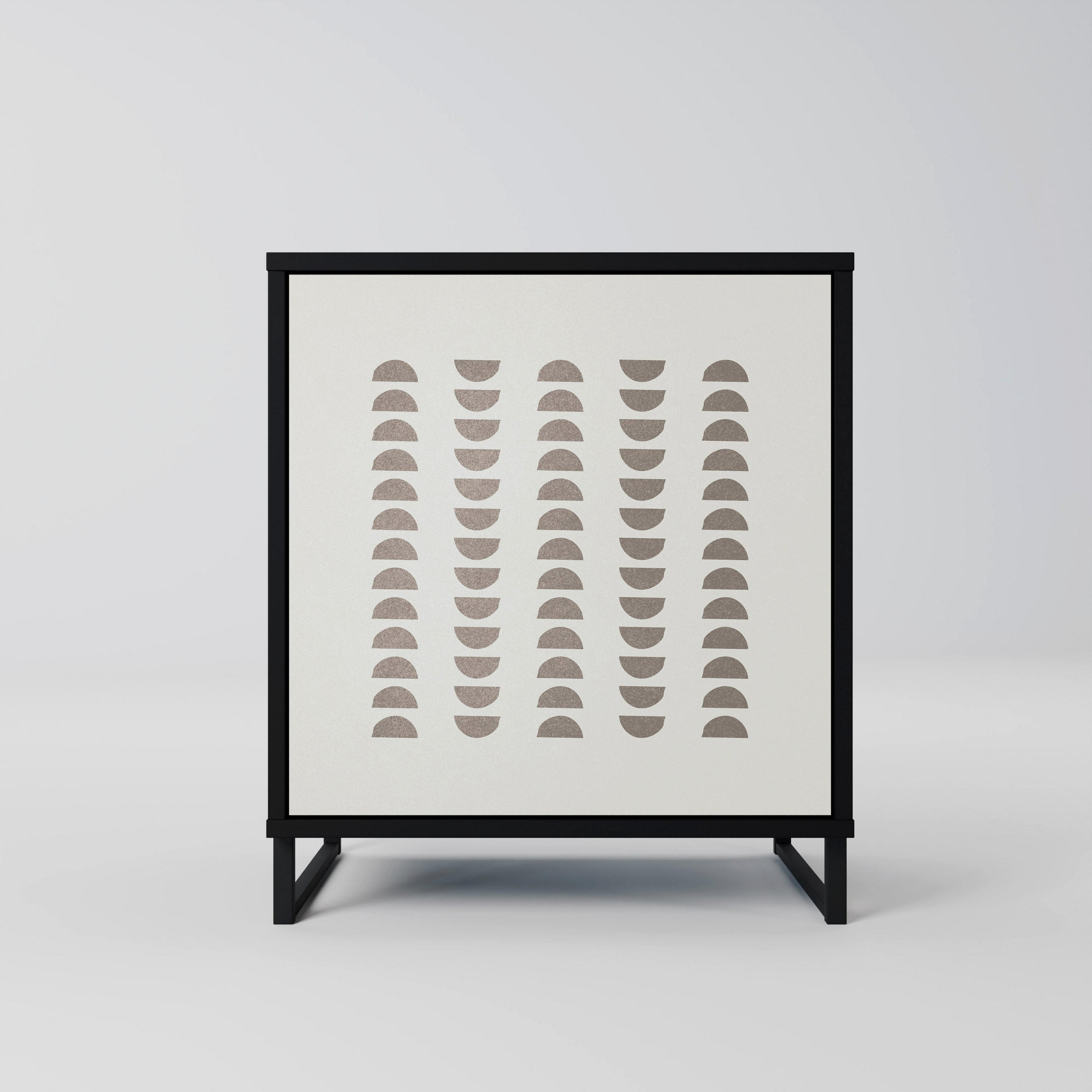 SIDEBOARD HARMONY ESSENCE, Schwarz, 57,5x42x67,5 cm, Schwarze Metall-Rahmenfüße - Multicolor/Schwarz, Holzwerkstoff/Metall (57.5/67.5/42cm) - SpaceRebels