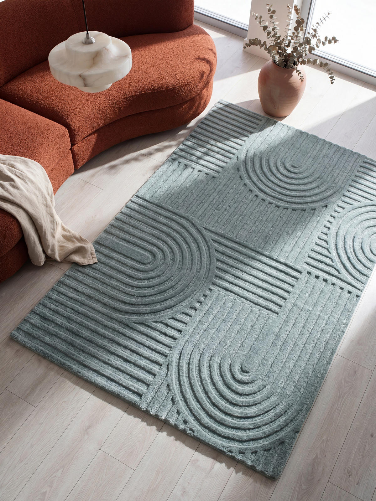 WOLLTEPPICH LEVEN 160/230 cm - Blau, Textil (230/160cm) - KADIMA DESIGN